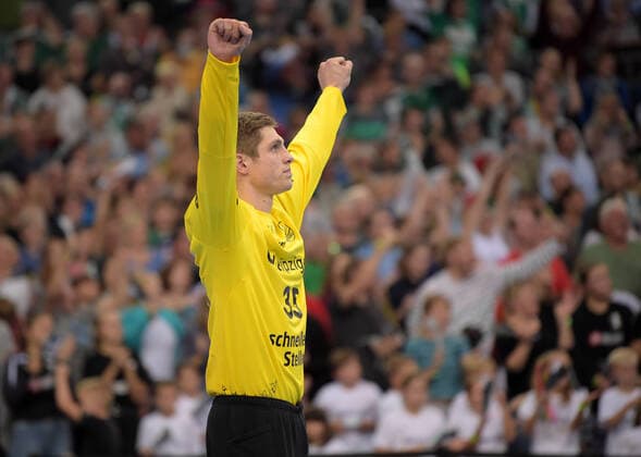 DHfK Goalkeeper Joel Birlehm GER, Handball, 1 Bundesliga, SC DHfK Leipzig vs. SC Magdeburg, 03 11 2019 Leipzig Copyright: xModlax Eibner-Pressefotox EP_cma