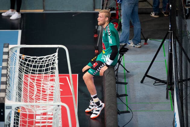 Minden, Germany 03 11 2019 1 Handball Bundesliga 2019 2020 GWD Minden vs HBW Balingen Weilstetten Christoffer Rambo Minden Minden North Rhine-Westphalia Germany Kampa Halle