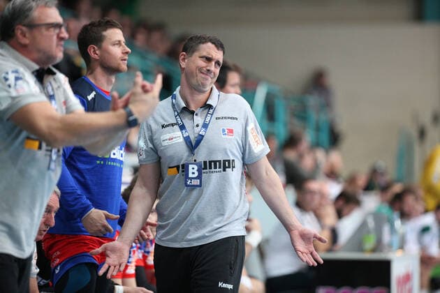 Jens Buerkle Coach HBW Balingen Weilstetten GER, Handball, 1 Bundesliga, TSV GWD Minden against HBW Balingen Weilstetten, 03 11 2019 Minden Copyright: xStrohdiekx Eibner-Pressefotox EP_jsk