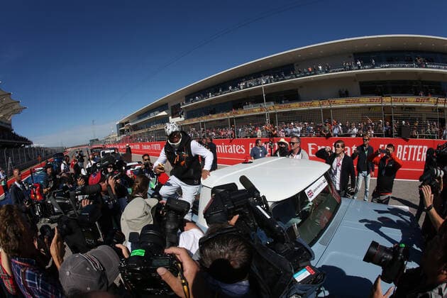 Photo4 LaPresse 03 11 2019 Austin, USA Grand Prix Formula One USA 2019 In the pic: Driver parade, Lewis Hamilton (GBR) Mercedes AMG F1 W10 EQ Power  Copyright: xPhoto4 LaPressex