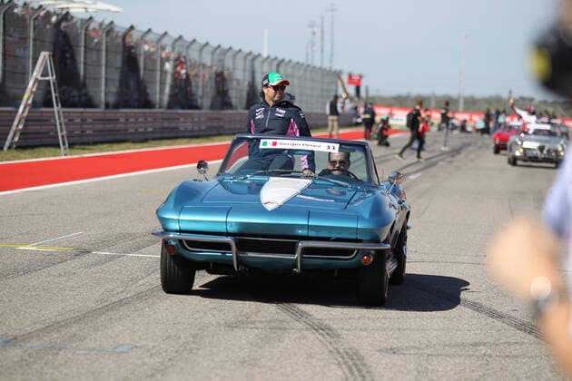 Photo4 LaPresse 03 11 2019 Austin, USA Grand Prix Formula One USA 2019 In the pic: Driver parade, Sergio Perez (MEX) Racing Point F1 RP19  Copyright: xPhoto4 LaPressex