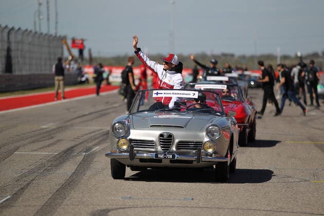 Photo4 LaPresse 03 11 2019 Austin, USA Grand Prix Formula One USA 2019 In the pic: Driver parade, Kimi Raikkonen (FIN) Alfa Romeo Racing C38  Copyright: xPhoto4 LaPressex