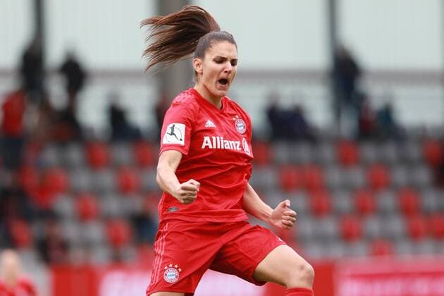 Jovana Damnjanovic FC Bayern München Torjubel Frauenfussball 1 BL 03 11 2019 Campus FC Bayern München FC Viktoria Köln