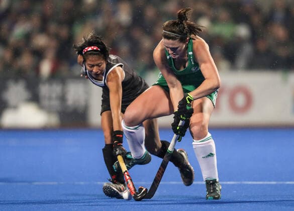 Women s FIH Olympic Hockey Qualifier Second Leg, Energia Park, Donnybrook, Co. Dublin 3 11 2019 Ireland vs Canada Ireland s Roisin Upton and Canada s Elise Wong Roisin Upton and Elise Wong 3 11 2019  Copyright: x©INPHO MorganxTreacyx DW6I1641