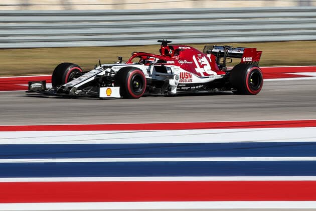 November 3, 2019, Austin, Texas, U.S: Alfa Romeo Racing driver Kimi RoÂ¤ikkoÂ¶nen (7) of Finland in action during the Formula 1 Emirates United States Grand Prix race held at the Circuit of the Americas racetrack in Austin,Texas. Motorsports 2019 - Formula 1 Emirates United States Grand Prix - ZUMAw300 20191103_zaf_w300_021 Copyright: xDanxWozniakx