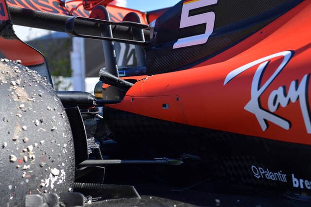 Broken wheel suspension, Sebastian Vettel, Scuderia Ferrari, formula 1 GP, USA in Austin, 03 11 2018 Photo mspb Jerry Andre Broken wheel suspension, Sebastian Vettel, formula 1 GP, USA