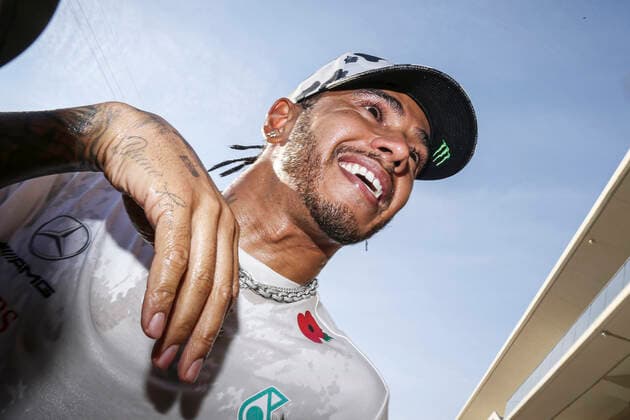 Motorsports: FIA Formula One World Championship, WM, Weltmeisterschaft 2019, Grand Prix of United States, 44 Lewis Hamilton (GBR, Mercedes AMG Petronas Motorsport) celebrates winning the F1 World Drivers Championship 2019 Austin United States of America