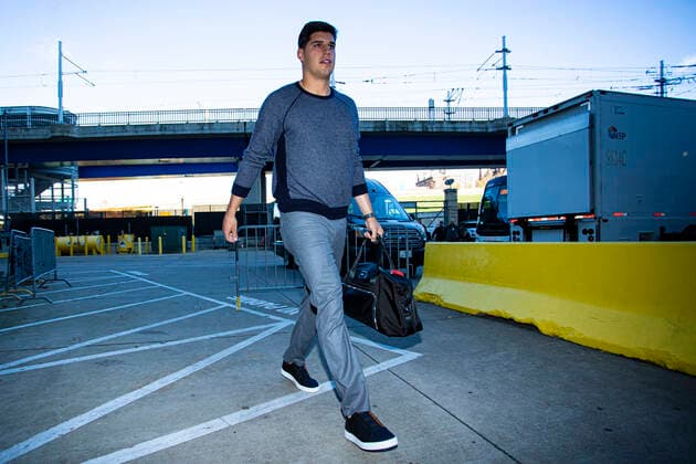 PITTSBURGH, PA - NOVEMBER 03: Pittsburgh Steelers quarterback Mason Rudolph (2) looks on during the NFL, American Football Herren, USA football game between the Indianapolis Colts and the Pittsburgh Steelers on November 03, 2019 at Heinz Field in Pittsburgh, PA. (Photo by Mark Alberti Icon Sportswire) NFL: NOV 03 Colts at Steelers Icon19110305135