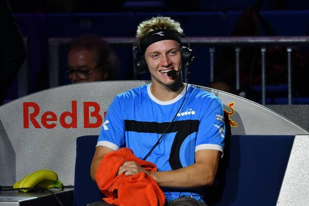 November 5, 2019, Milano, Italy: alejandro davidovich fokinaduring Next Gen ATP, Tennis Herren Finals - Tournament Round - Alex De Minaur vs A. Davidovich Fokina, Tennis Internationals in Milano, Italy, November 05 2019 - LPS Tennis Internationals Next Gen ATP Finals - Tournament Round - Alex De Minaur vs A. Davidovich Fokina  - ZUMAl164 20191105_zsa_l164_003 Copyright: xAlessioxTarpinix