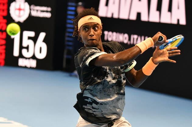 November 5, 2019, Milano, Italy: mikael ymerduring Next Gen ATP, Tennis Herren Finals - Tournament round - Ugo Humbert vs Mikael Ymer, Tennis Internationals in Milano, Italy, November 05 2019 - LPS Tennis Internationals Next Gen ATP Finals - Tournament round - Ugo Humbert vs Mikael Ymer  - ZUMAl164 20191105_zsa_l164_042 Copyright: xAlessioxTarpinix