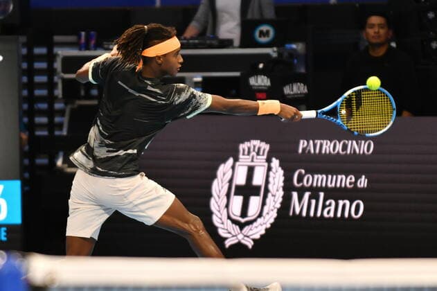 November 5, 2019, Milano, Italy: mikael ymerduring Next Gen ATP, Tennis Herren Finals - Tournament round - Ugo Humbert vs Mikael Ymer, Tennis Internationals in Milano, Italy, November 05 2019 - LPS Tennis Internationals Next Gen ATP Finals - Tournament round - Ugo Humbert vs Mikael Ymer  - ZUMAl164 20191105_zsa_l164_044 Copyright: xAlessioxTarpinix