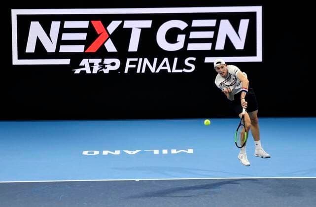 IPP20191105 Tennis: Next Gen ATP, Tennis Herren Finals, Ffrances tiafoe (fra) (Verwendung nur in Deutschland - GERMANY ONLY) *** IPP20191105 Tennis Next Gen ATP Finals, Ffrances tiafoe fra Use only in Germany GERMANY ONLY 