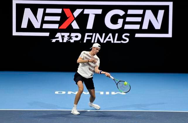 IPP20191105 Tennis: Next Gen ATP, Tennis Herren Finals, Ffrances tiafoe (fra) (Verwendung nur in Deutschland - GERMANY ONLY) *** IPP20191105 Tennis Next Gen ATP Finals, Ffrances tiafoe fra Use only in Germany GERMANY ONLY 