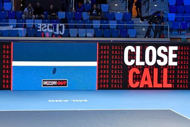 IPP20191105 Tennis: Next Gen ATP, Tennis Herren Finals, la computer grafica a bordo campo (Verwendung nur in Deutschland - GERMANY ONLY) *** IPP20191105 Tennis Next Gen ATP Finals, la computer grafica a bordo campo Use only in Germany GERMANY ONLY 
