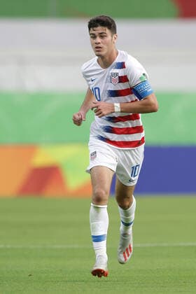 United States Giovanni Reyna during the FIFA U-17 World Cup Brazil 2019 Group D match between United States 1-4 Senegal at Estadio Kleber Andrade in Cariacica, Brazil, October 27, 2019. Noxthirdxpartyxsales  (115923595)