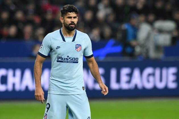 Diego Costa Atletico Madrid 06 11 2019, Football, Champions League, Bayer 04 Leverkusen vs Atletico Madrid UEFA REGULATIONS PROHIBIT ANY USE OF PHOTOGRAPHS AS IMAGE SEQUENCES AND OR QUASI VIDEO 06 11 2019, Football, Champions League, Bayer 04 Leverkusen vs Atletico Madrid Leverkusen Copyright: xThomasxThienelx Eibner-Pressefotox EP_ttl
