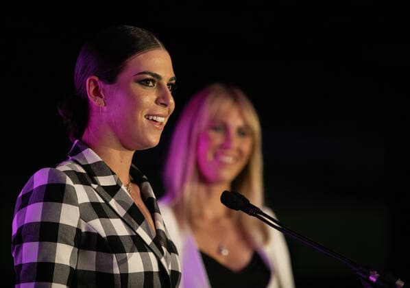 TENNIS FED CUP OFFICIAL DINNER, Ajla Tomljanovic and Alicia Molik during the 2019 Fed Cup Final Dinner at the State Reception Centre in Perth, Thursday, November 7, 2019. ( NO ARCHIVING, EDITORIAL USE ONLY, NO USE IN BOOKS WITHOUT CONSENT PERTH WA AUSTRALIA  Copyright: xFIONAxHAMILTONx 20191108001431432728