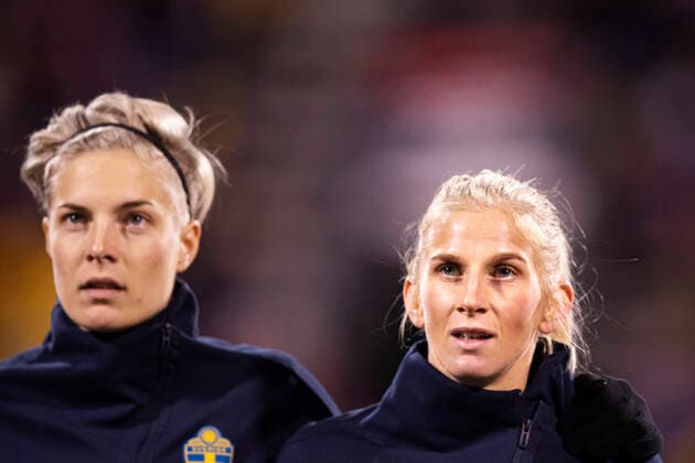 191107 Lina Hurtig and Sofia Jakobsson of Sweden ahead of the international friendly football match between USA and Sweden on November 7, 2019 in Columbus Photo Joel Marklund BILDBYRAN kod JM 88064 BBENG football soccer soccer football national soccer Sweden Sweden USA,  Copyright: JOELxMARKLUND BB191107JM100
