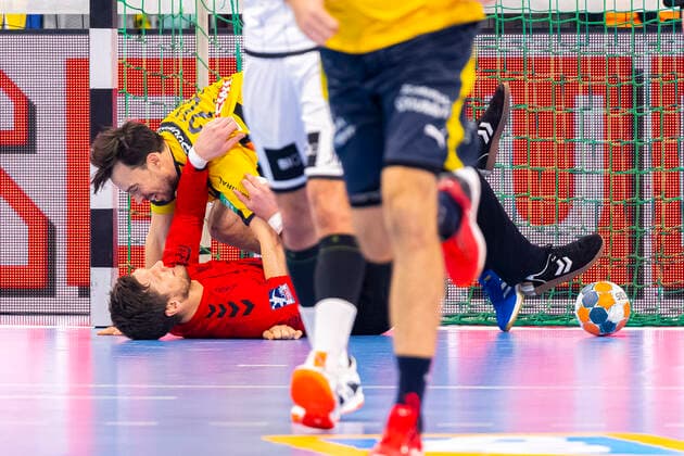 Mannheim, Germany 07 November 2019 HBL 19 20 Rhein Neckar Löwen vs THW Kiel Patrick Groetzki Loewen , Torhueter Niklas Landin THW Kiel Mannheim SAP Arena Baden Württemberg Germany