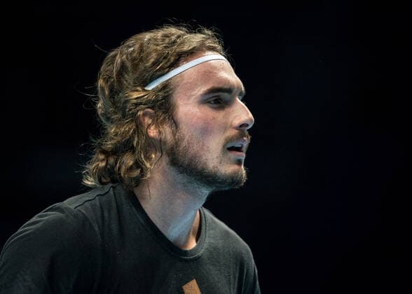 Stefanos Tsitsipas of Geece during practice at the Nitto ATP, Tennis Herren Finals Tennis London MEDIA DAY at the O2, London, England on 8 November 2019. Copyright: xAndyxRowlandx PMI-3189-0018