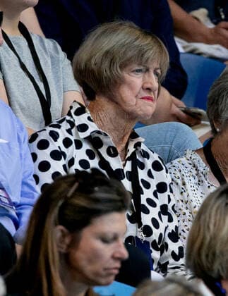 TENNIS FED CUP FINAL, Margaret and Barry Court during day 1 of the Fed Cup Final tennis competition at RAC Arena in Perth, Saturday, November 9, 2019. ( NO ARCHIVING, EDITORIAL USE ONLY, NO USE IN BOOKS WITHOUT CONSENT PERTH WA AUSTRALIA  Copyright: xFIONAxHAMILTONx 20191109001431655739