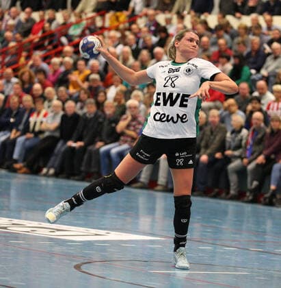 Myrthe Schoenaker VfL Oldenburg 28 GER, Handball, 1 Bundesliga Women, HSG Blomberg Lippe vs. VfL Oldenburg, 09 11 2019 Blomberg Copyright: xStrohdiekx Eibner-Pressefotox EP_jsk