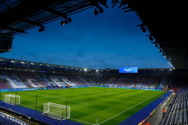 9th November 2019; King Power Stadium, Leicester, Midlands, England; English Premier League Football, Leicester City versus Arsenal; Poppy motifs are pictured on the stands at The King Power Stadium as part of Remembrance Day commemorations - Strictly Editorial Use Only. No use with unauthorized audio, video, data, fixture lists, club league logos or live services. Online in-match use limited to 120 images, no video emulation. No use in betting, games or single club league player publications  ActionPlus12185918 GrahamxWilson