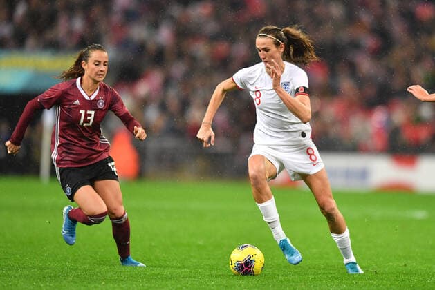 Jill Scott England , Lionesses 8 with ball in midfield, 09 11 2019, London England , Football, Friendly match England Germany xmkx