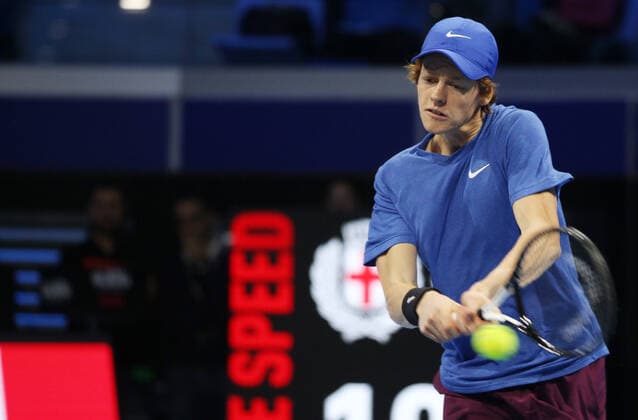 Tennis Milan, Final Next Gen ATP, Tennis Herren Finals, Jannik Sinner, November 9, 2019. Ph Felice Calabro (Felice Calabr? Fotogramma, Milan - 2019-11-09) p.s. la foto e utilizzabile nel rispetto del contesto in cui e stata scattata, e senza intento diffamatorio del decoro delle persone rappresentate  Copyright: xFelicexCalabr?x xFOTOGRAMMAx