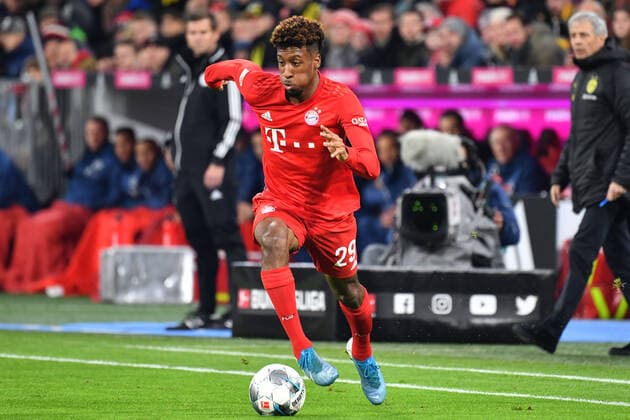 Kingsley COMAN Bayern Muenchen , Aktion,Einzelaktion,Einzelbild,Freisteller,Ganzörperaufnahme,ganze Figur Fussball 1 Bundesliga,11 Spieltag,Spieltag11, FC Bayern Muenchen M Borussia Dortmund DO 4 0, am 09 11 2019 in Muenchen A L L I A N Z A R E N A, DFL REGULATIONS PROHIBIT ANY USE OF PHOTOGRAPHS AS IMAGE SEQUENCES AND OR QUASI VIDEO