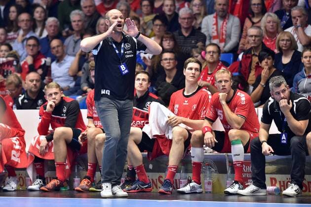 Heiko Grimm Coach MT Melsungen loudly in front of the bench, GER, MT Melsungen SC DHfK Leipzig, Handball, 1 Bundesliga Maenner, 09 11 2019, GER, MT Melsungen SC DHfK Leipzig, Handball, 1 Liga Maenner, 09 11 2019 Kassel Copyright: xSippel xEibner-Pressefotox EP_rsl