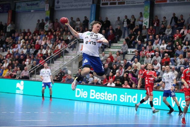 Kevin Lux EHV Aue 32 GER, Handball, 2 Bundesliga, ASV Hamm Westfalen vs. EHV Aue, 09 11 2019 Hamm Copyright: xStrohdiekx Eibner-Pressefotox EP_jsk
