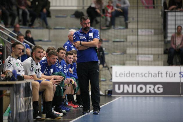 Stephan Swat Trainer EHV Aue GER, Handball, 2 Bundesliga, ASV Hamm Westfalen vs. EHV Aue, 09 11 2019 Hamm Copyright: xStrohdiekx Eibner-Pressefotox EP_jsk