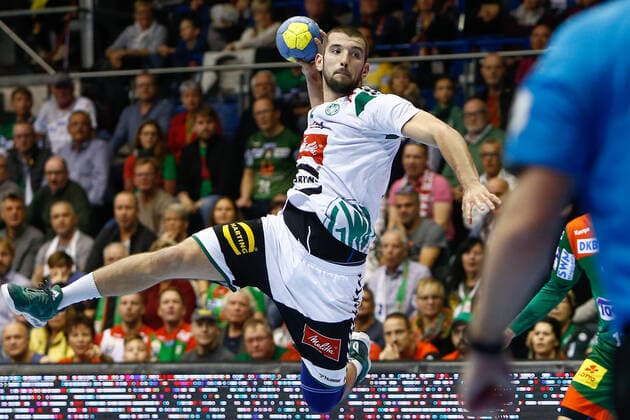 10 11 2019, xtgx, Handball Liqui Moly HBL, SC Magdeburg GWD Minden emspor, v l Lucas Meister Minden, 2 scores goal, scorer, scored goal, scores goal, GETEC Arena