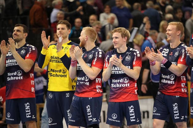 SG Flensburg Handewitt vs. Frisch auf Goeppingen, LIQUI MOLY Handball Bundesliga, 10 11 19 Flensburg Jubilee for the team Copyright: xBEAUTIFULxSPORTS MarioxM.xKobergx