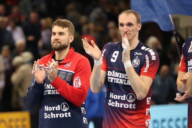 SG Flensburg Handewitt vs. Frisch auf Goeppingen, LIQUI MOLY Handball Bundesliga, 10 11 19 Flensburg Jubilee for the team Copyright: xBEAUTIFULxSPORTS MarioxM.xKobergx