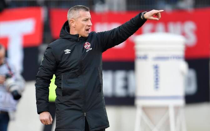 10 11 2019 Soccer Season 2019 2020 2 Soccer Bundesliga 13 Matchday 1 FC Nuremberg Nuremberg FCN Club DSC Arminia Bielefeld DFL regulations prohibit any use of photographs as image sequences and or quasi video Marek Mintal Interim Trainer Trainer 1 FC Nuremberg FCN shows interprets