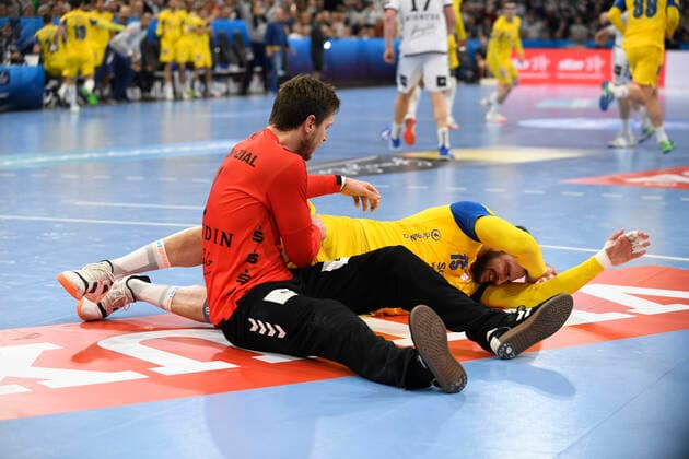 Niklas Landin Jacobsen THW Kiel and Daymaro Salina Amador Porto, Handball, Men, THW Kiel vs. FC Porto, Champions League, 7 Matchday, Group Phase, 10 11 19 Kiel Sparkassen Arena Schleswig Holstein Germany