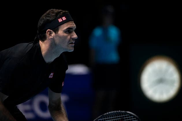 ATP, Tennis Herren Finals 2018 LONDRES, LO - 10.11.2019: ATP FINALS 2018 - Roger Federer (Swiss) during his game against Dominic Thiem (Austrian) at the ATP Finals at Arena 02 in London, England. (Photo: Richard Callis Fotoarena) x1828806x  RichardxCallis