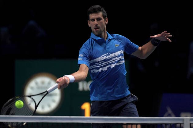 Nole Novak Djokovic (SRB) defeat Mauro Berrettini (ITA) London 10 11 2019 O2 Arena Nitto ATP, Tennis Herren Finals 2019 Photo Roberto Zanettin Insidefoto robertoxzanettin