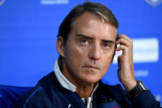 Photo LaPresse - Jennifer Lorenzini 11 November 2019 Firenze (Italy) Soccer Italy Italian Football meeting - "Coverciano" - press conference, PK, Pressekonferenz Roberto Mancini In the pic: Roberto Mancini  Copyright: xJenniferxLorenzini LaPressex