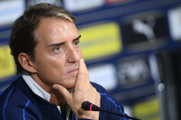 Photo LaPresse - Jennifer Lorenzini 11 November 2019 Firenze (Italy) Soccer Italy Italian Football meeting - "Coverciano" - press conference, PK, Pressekonferenz Roberto Mancini In the pic: Roberto Mancini  Copyright: xJenniferxLorenzini LaPressex