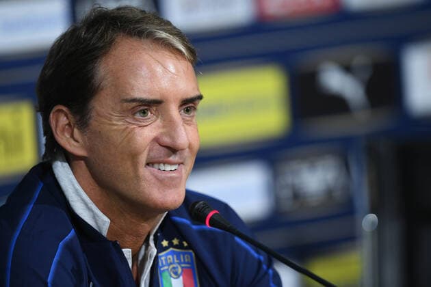 Photo LaPresse - Jennifer Lorenzini 11 November 2019 Firenze (Italy) Soccer Italy Italian Football meeting - "Coverciano" - press conference, PK, Pressekonferenz Roberto Mancini In the pic: Roberto Mancini  Copyright: xJenniferxLorenzini LaPressex