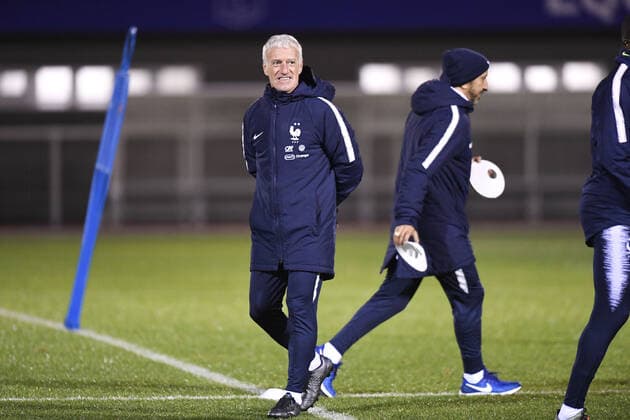 DIDIER DESCHAMPS (SELECTIONNEUR FRANCE) FOOTBALL : Equipe de France - Entrainement - 11 11 2019 AnthonyBIBARD FEP Panoramic 