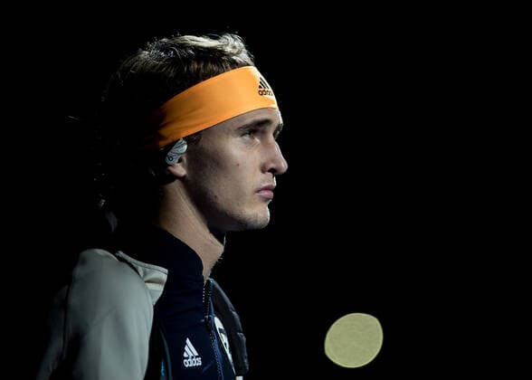 Tennis - 2019 Nitto ATP, Tennis Herren Finals at The O2 - Day Two Singles Group Andre Agassi: Rafael Nadal (Spain) Vs. Alexander Zverev (Germany) Alexander Zverev (Germany) focused and ready for battle enters the court COLORSPORT DANIEL BEARHAM COLORSPORT DANIEL BEARHAM  csp_ATPFls_D2_111119_