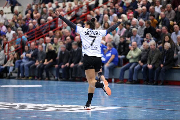 Jovana Sazdovska Thueringer HC 7 GER, Handball, 1 Bundesliga Women, HSG Blomberg Lippe vs. Thueringer HC, 13 11 2019 Blomberg Copyright: xStrohdiekx Eibner-Pressefotox EP_jsk