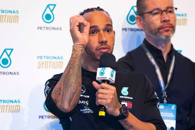 Coletiva de Imprensa Lewis Hamilton SÃO PAULO, SP - 13.11.2019: COLETIVA DE IMPRENSA LEWIS HAMILTON - British driver Lewis Hamilton, the current six-time F1 world champion, will give a news conference on Wednesday, sponsored by Petronas, the oil company that sponsors his current team, Mercedes. The Englishman will participate in the Brazil F1 Grand Prix, which takes place this weekend in Interlagos. (Photo: Emerson Santos Fotoarena) x1830614x  EmersonxSantos