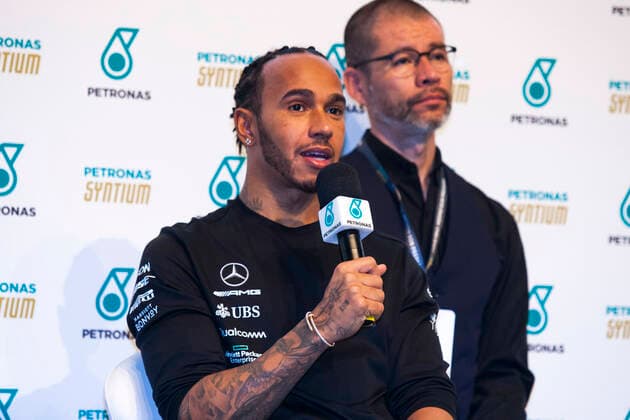 Coletiva de Imprensa Lewis Hamilton SÃO PAULO, SP - 13.11.2019: COLETIVA DE IMPRENSA LEWIS HAMILTON - British driver Lewis Hamilton, the current six-time F1 world champion, will give a news conference on Wednesday, sponsored by Petronas, the oil company that sponsors his current team, Mercedes. The Englishman will participate in the Brazil F1 Grand Prix, which takes place this weekend in Interlagos. (Photo: Emerson Santos Fotoarena) x1830616x  EmersonxSantos