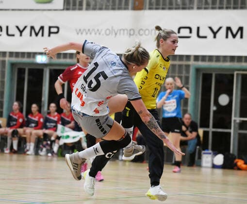 Michelle Goos Neckarsulmer Sport Union injured in a collision, SG BBM Bietigheim vs. Neckarsulmer Sport Union, 1 Bundesliga Women, 7 Matchday, 13 11 2019, Eibner Memmler SG BBM Bietigheim vs. Neckarsulmer Sport Union, 1 Bundesliga Women, 7 Matchday, 13 11 2019 Bietigheim Bissingen Copyright: xMemmlerx Eibner-Pressefotox EP_mmr
