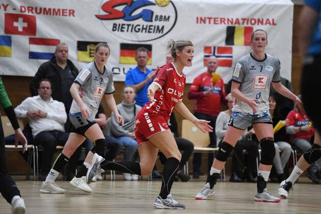 Angela Malestein SG BBM Bietigheim celebrates a goal, SG BBM Bietigheim vs. Neckarsulmer Sport Union, 1 Bundesliga Women, 7 Matchday, 13 11 2019, Eibner Memmler SG BBM Bietigheim vs. Neckarsulmer Sport Union, 1 Bundesliga Women, 7 Matchday, 13 11 2019 Bietigheim Bissingen Copyright: xMemmlerx Eibner-Pressefotox EP_mmr